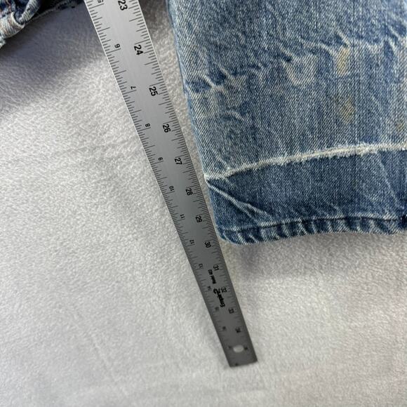 Vintage Big Yank Jeans Fits 30x30 Blue Faded Whisker Bootcut Flared Scovill 70s - Picture 7 of 16